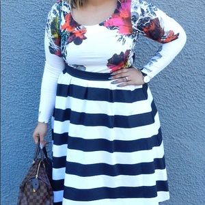 ASOS CURVE Top In Texture With Floral Print